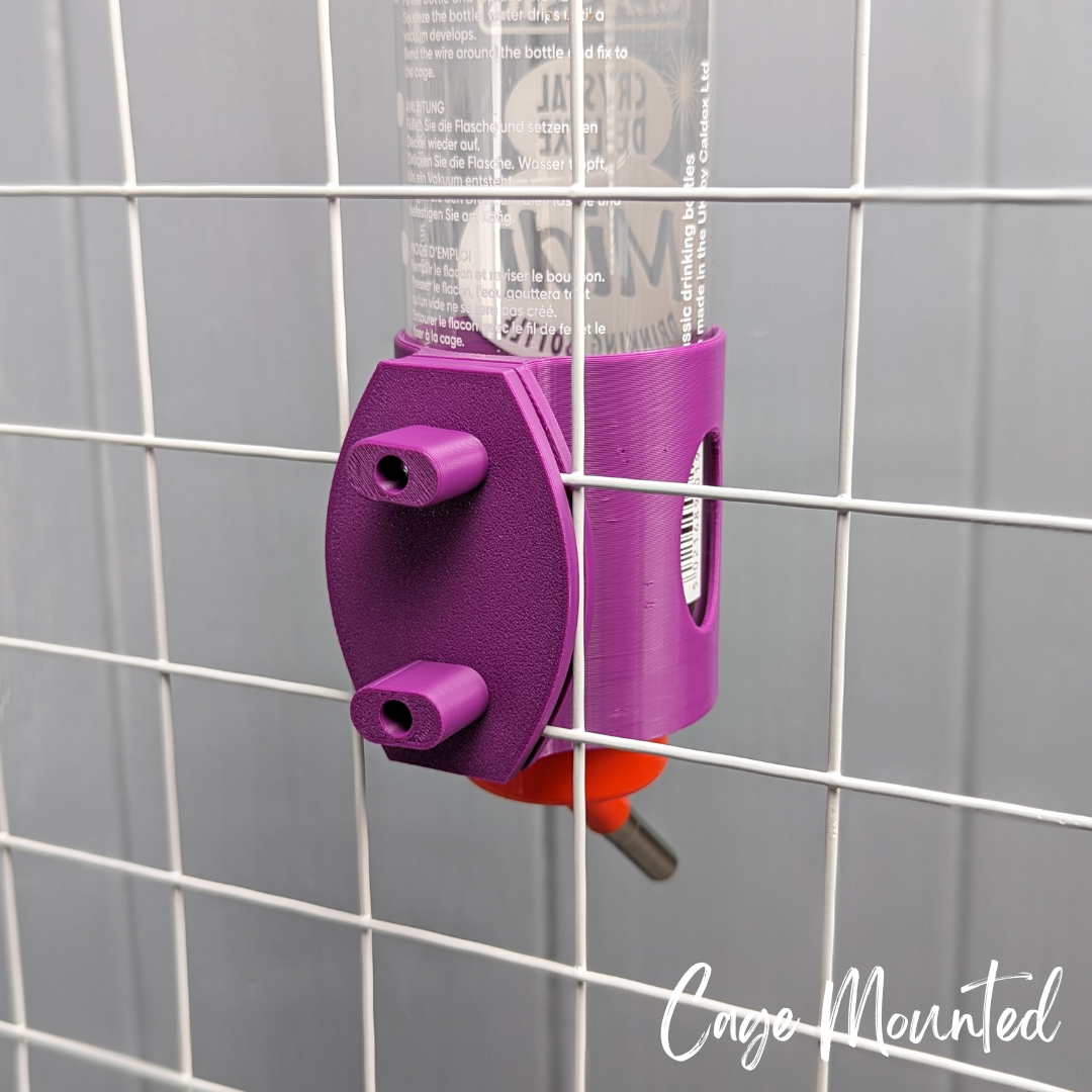 SINGLE Cage/Wall Mounted Water Bottle Holder - Electric Purple - TRADE