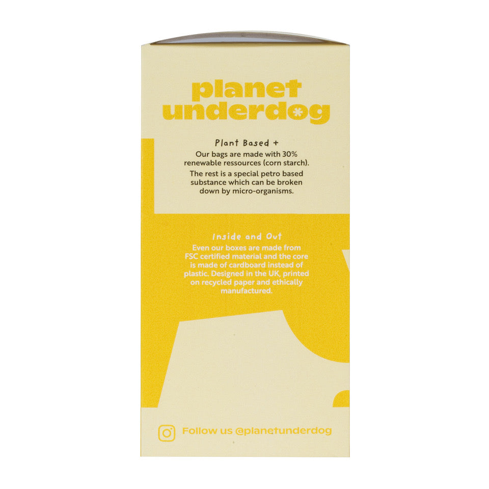 60 Planet Underdog Compostable Dog Poop Bags - Yellow Box