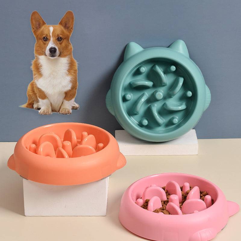 Slow Eating Bowl for Dogs & Cats – Anti-Choke, Healthy Feeding Plate