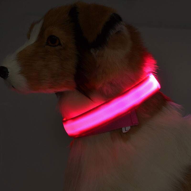 LED Luminous Pet Collar – Adjustable Nylon Safety Collar for Dogs & Cats