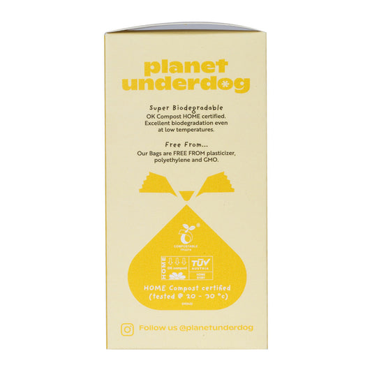 60 Planet Underdog Compostable Dog Poop Bags - Yellow Box